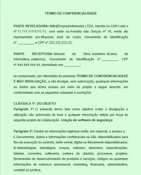 ️ Como Fazer Um 【termo De Confidencialidade】 Válido 4540